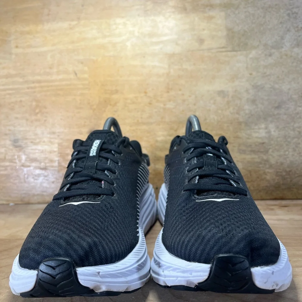 Hoka One One Rincon 2 LIGHTWEIGHT Womens Size 8.5 Running Shoes Sneakers Black - Picture 2 of 15
